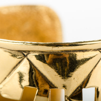 Chanel Quilted Cut Out Cuff Gold 10 of 10
