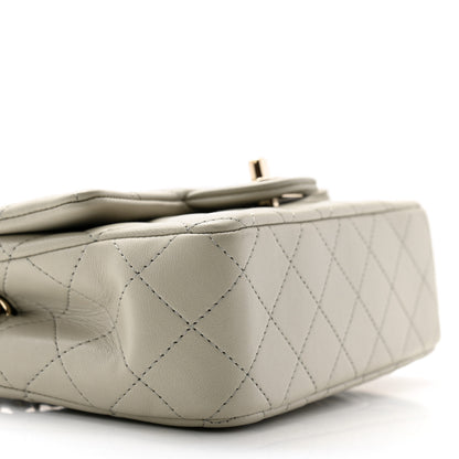 Chanel Lambskin Quilted Mini Rectangular Flap Grey 9 of 10