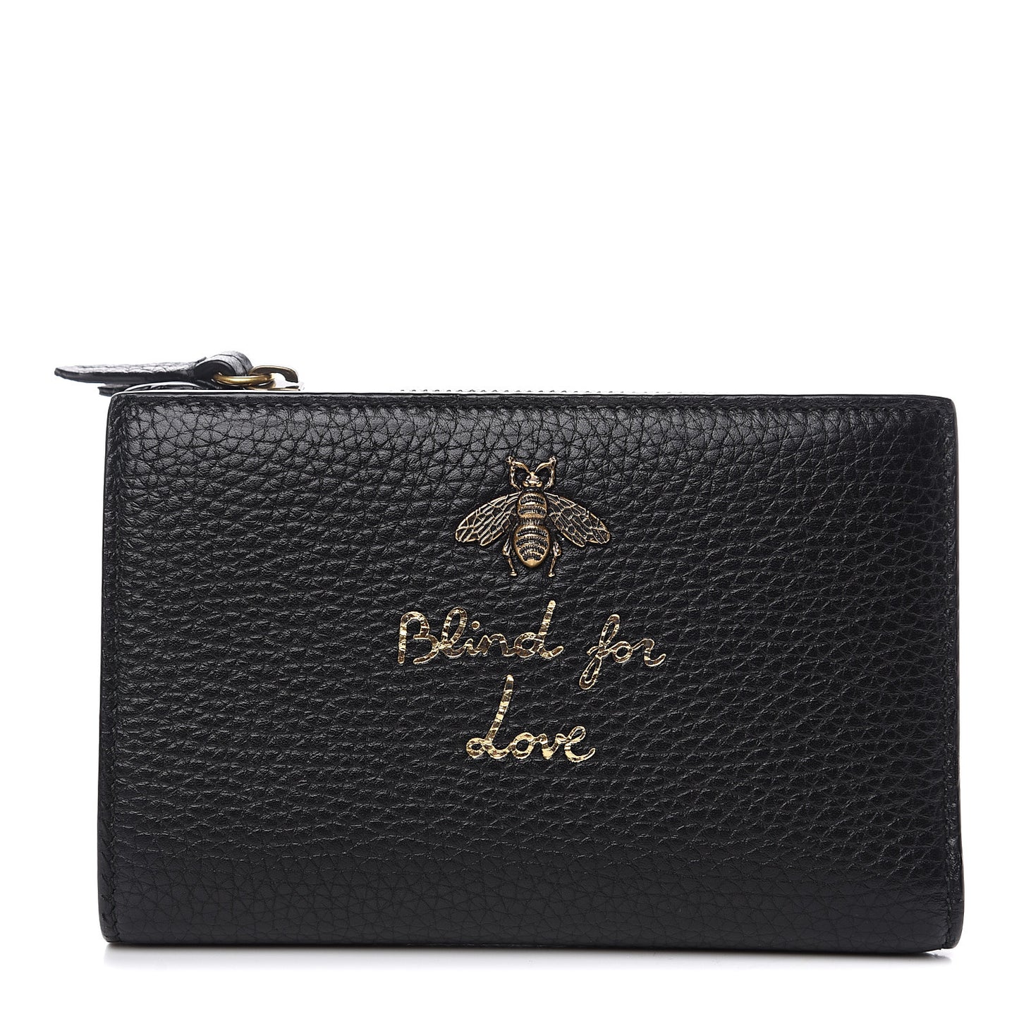 Calfskin Cellarius Blind For Bi-Fold Wallet Black