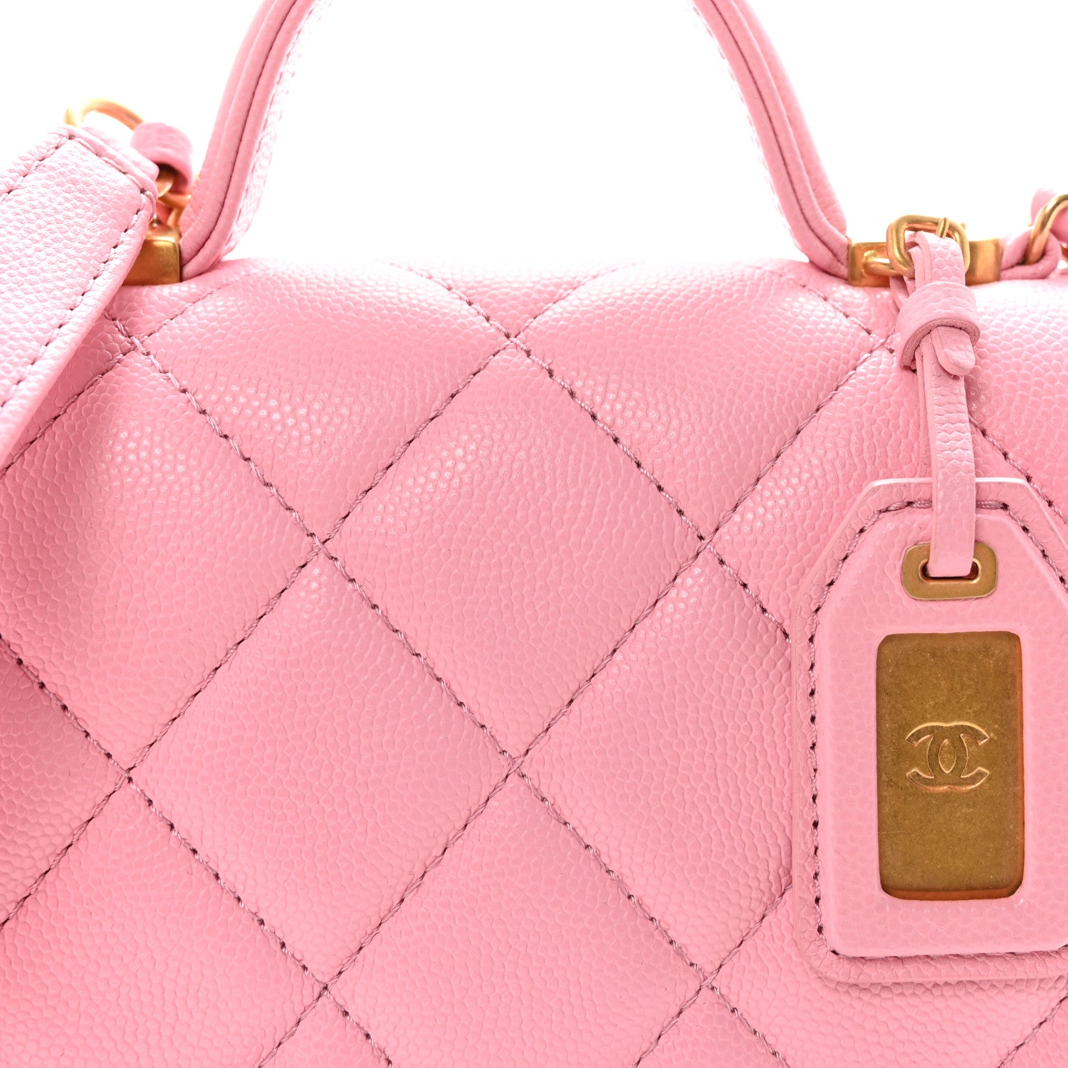 Chanel Caviar School Memory Mini Top Handle Flap Light Pink 8 of 11