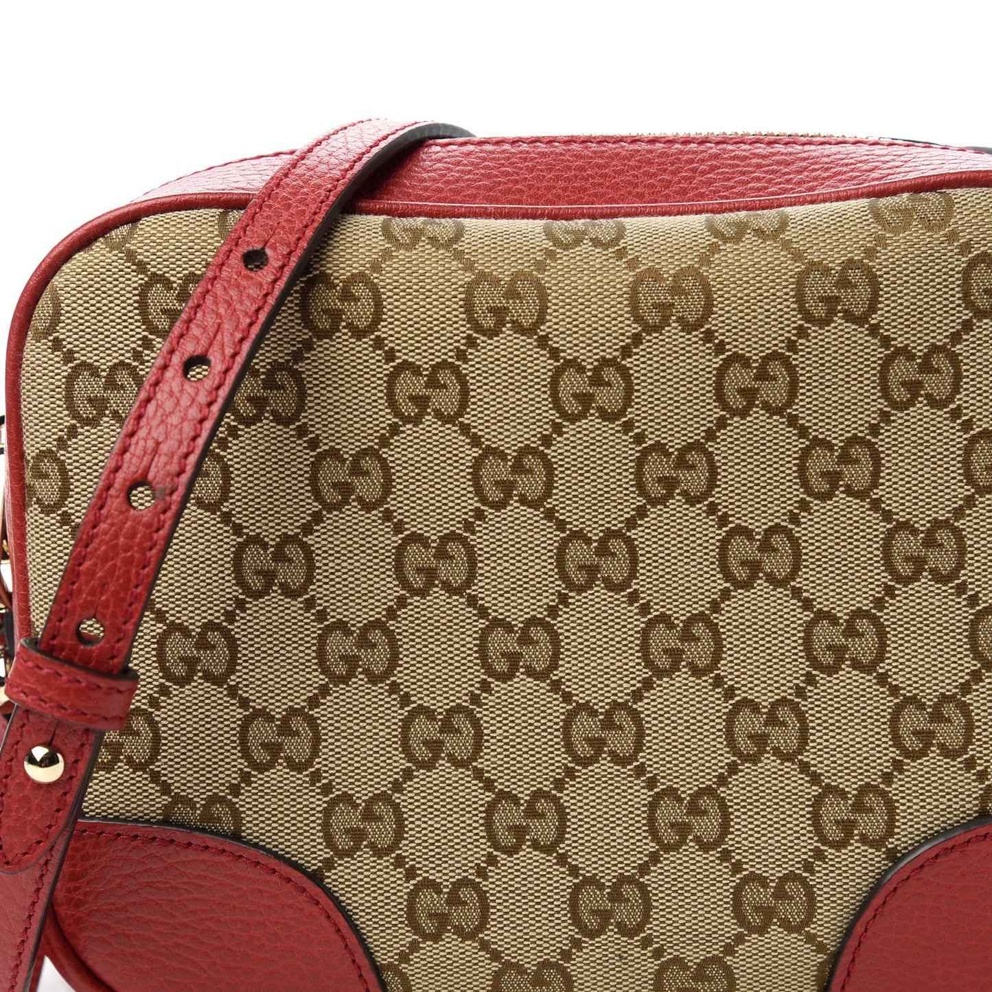 Monogram Mini Bree Messenger Bag Red
