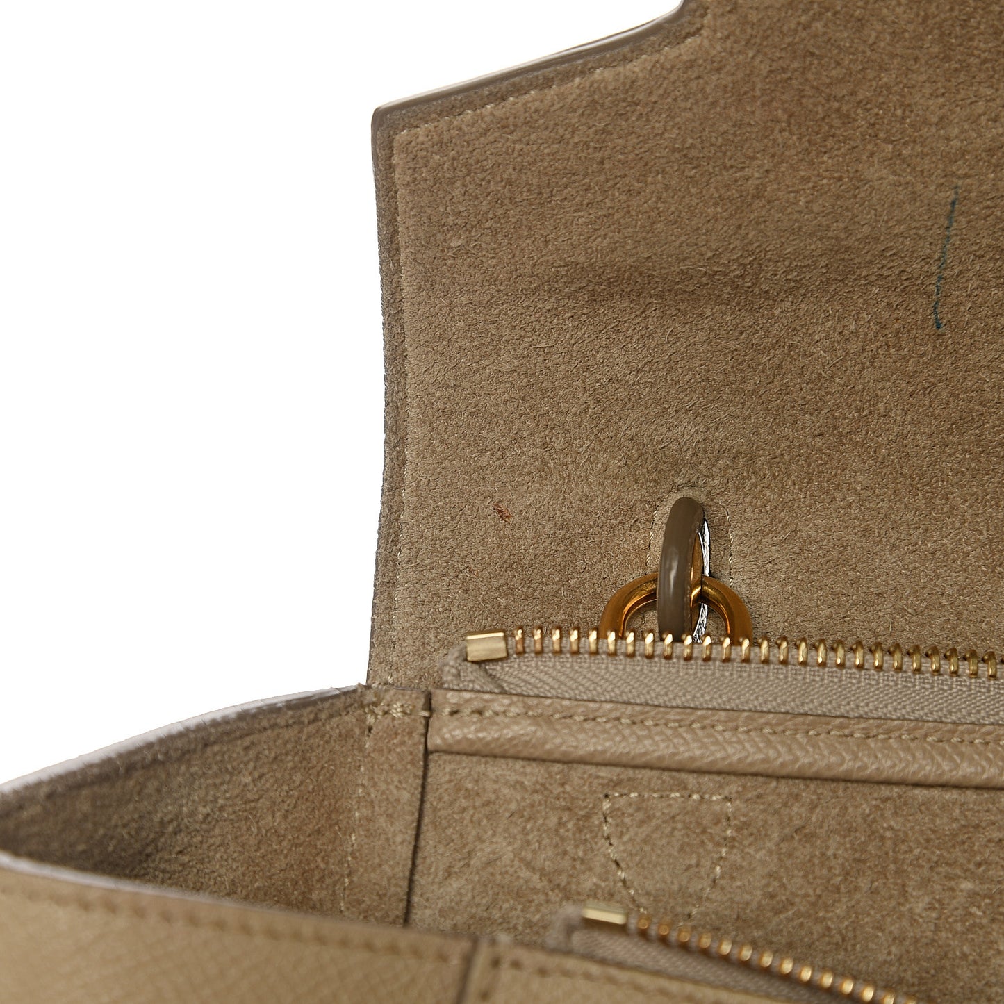 Baby Grained Calfskin Micro Belt Bag Light Taupe