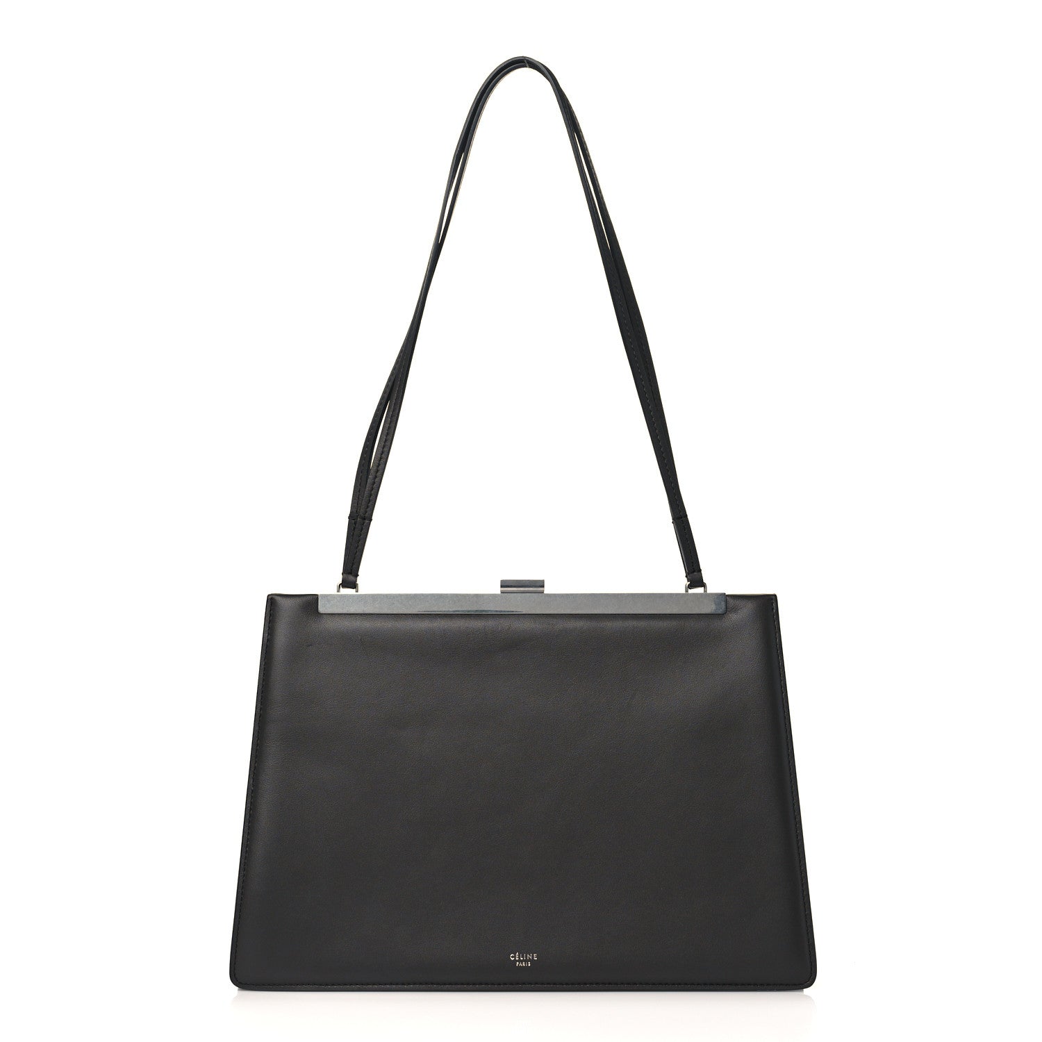Celine Smooth Calfskin Medium Clasp Bag Grey 1 of 9