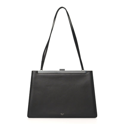 Celine Smooth Calfskin Medium Clasp Bag Grey 1 of 9