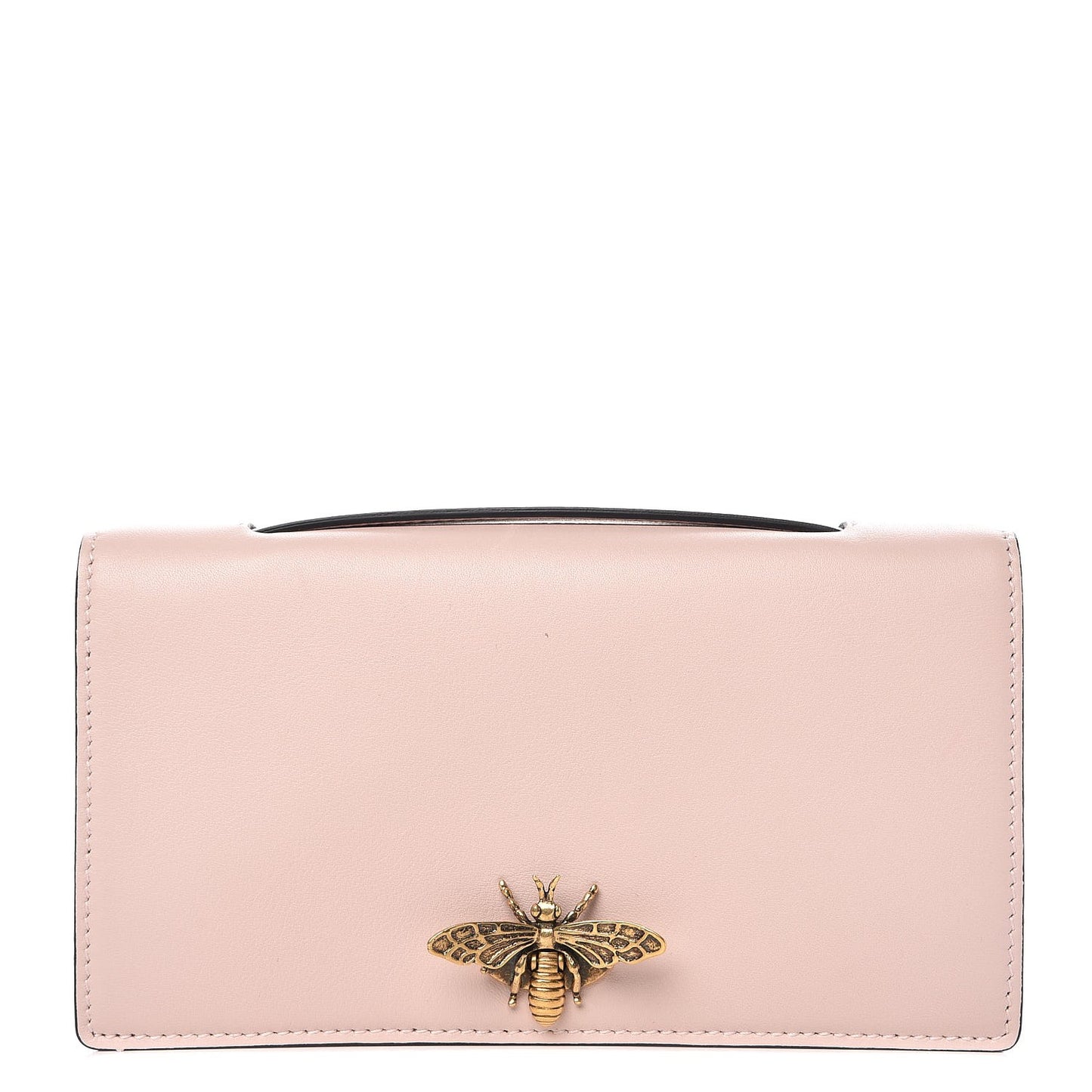 Calfskin Bee Pouch Pink