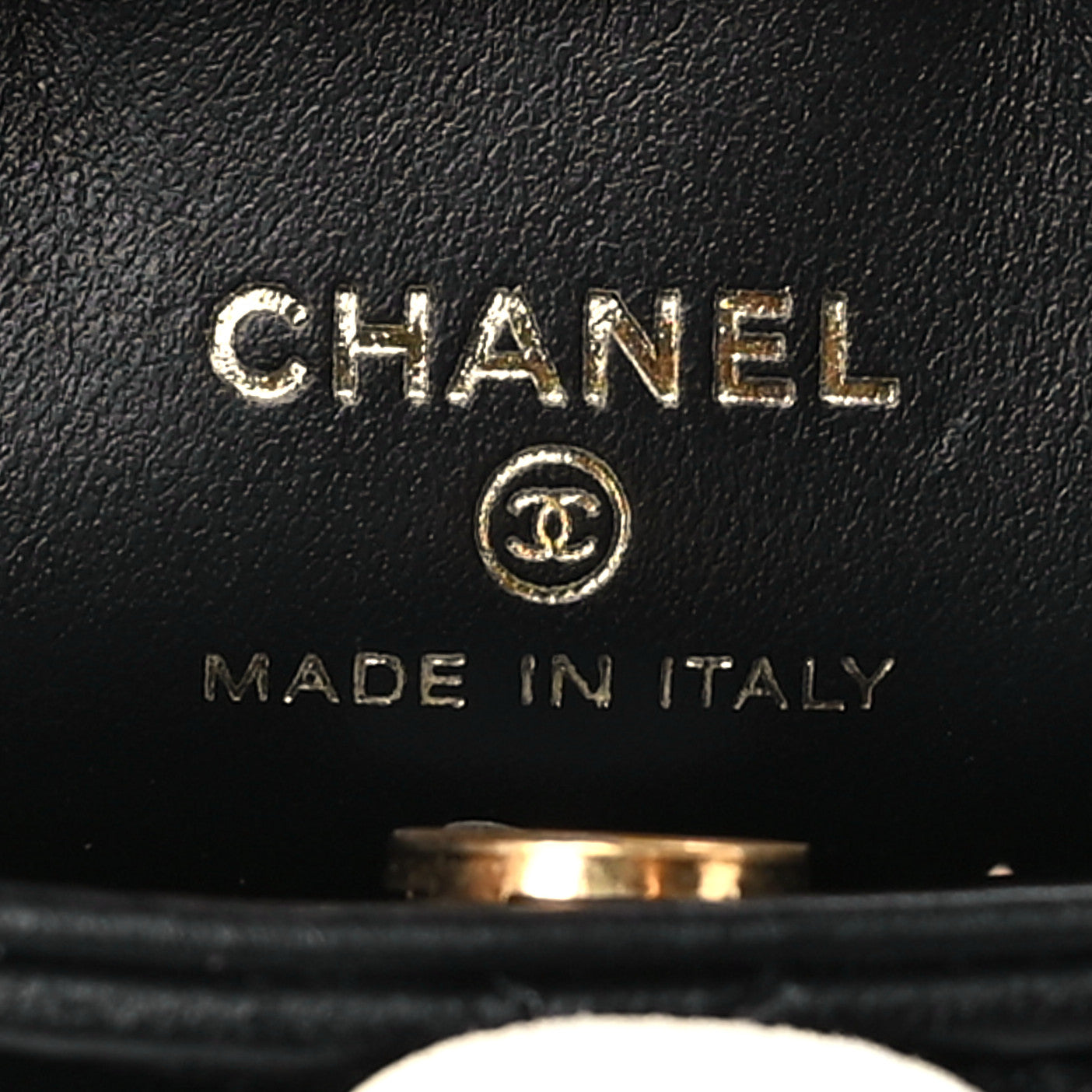 Chanel Lambskin Quilted Round Camellia Mini Clutch Black 7 of 10
