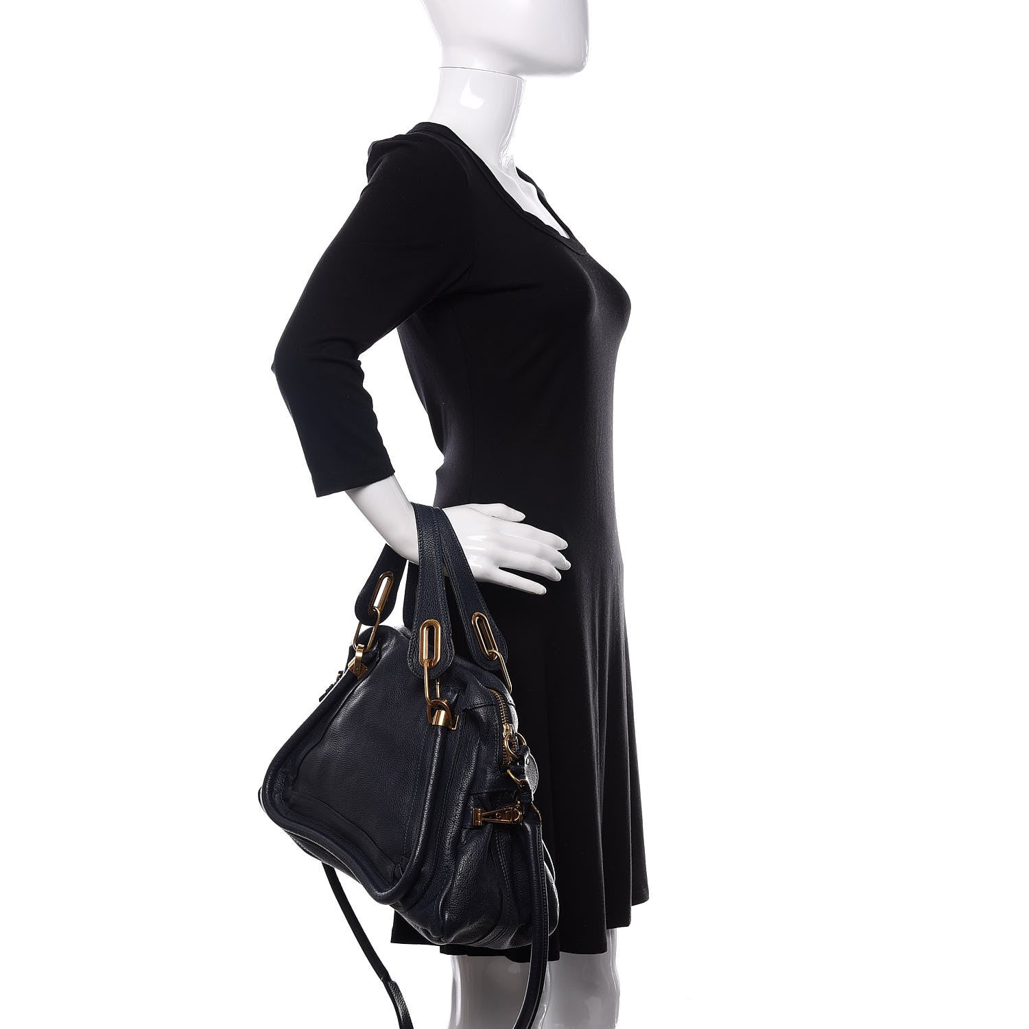 Chloe Calfskin Medium Paraty Peacock Blue 3 of 13