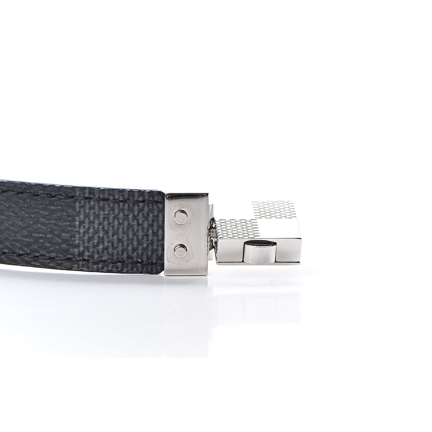 Louis Vuitton Damier Graphite Check It Reversible Bracelet 21 5 of 7