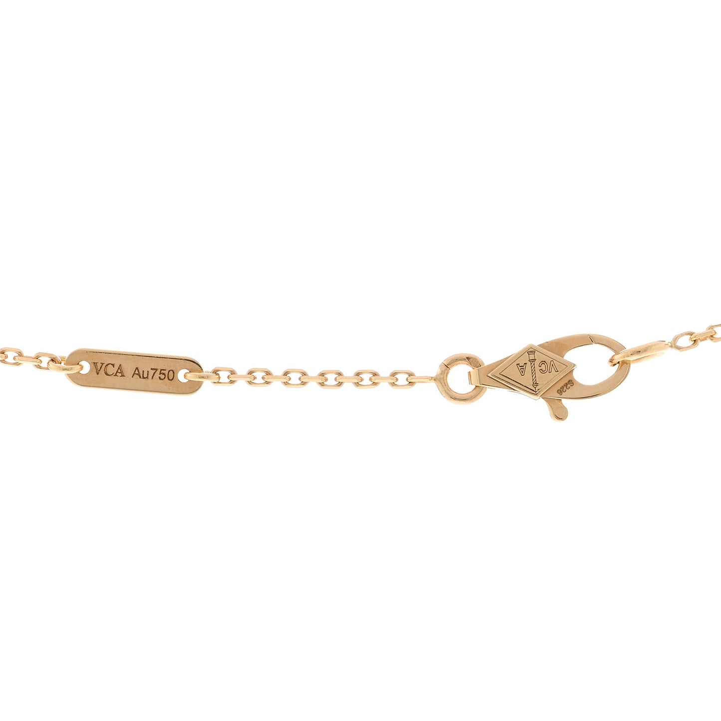 18K Yellow Gold Mother of Pearl Sweet Alhambra Pendant Necklace