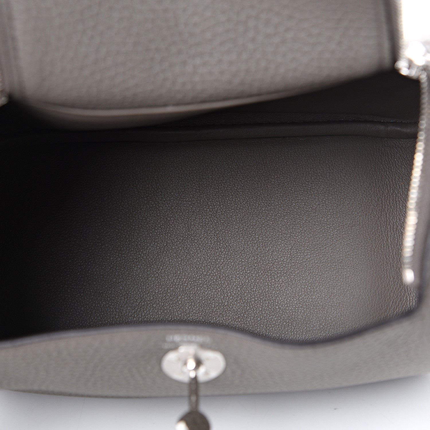 Hermes Taurillon Clemence Mini Lindy 20 Etain 4 of 9