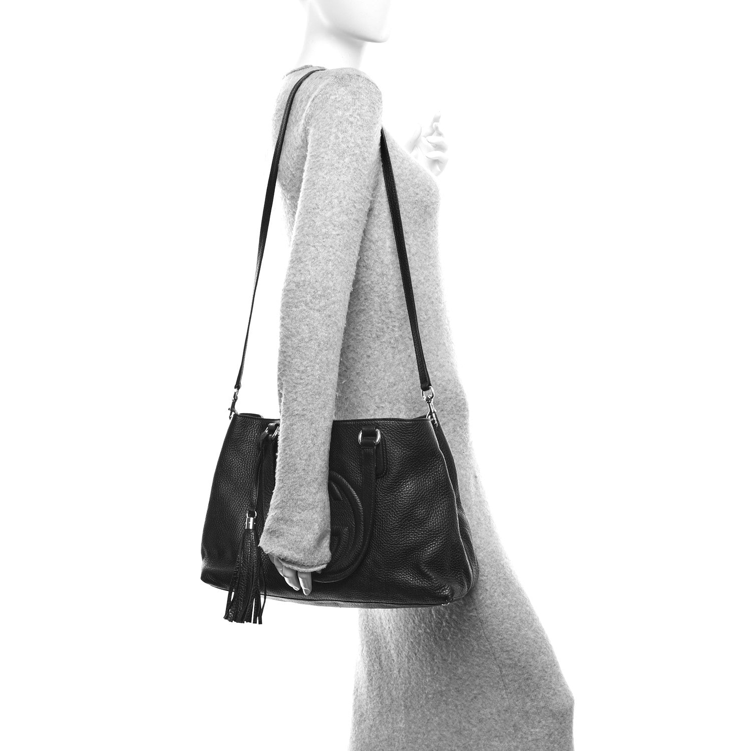 Gucci Cellarius Calfskin Medium Soho Working Tote Black 2 of 10