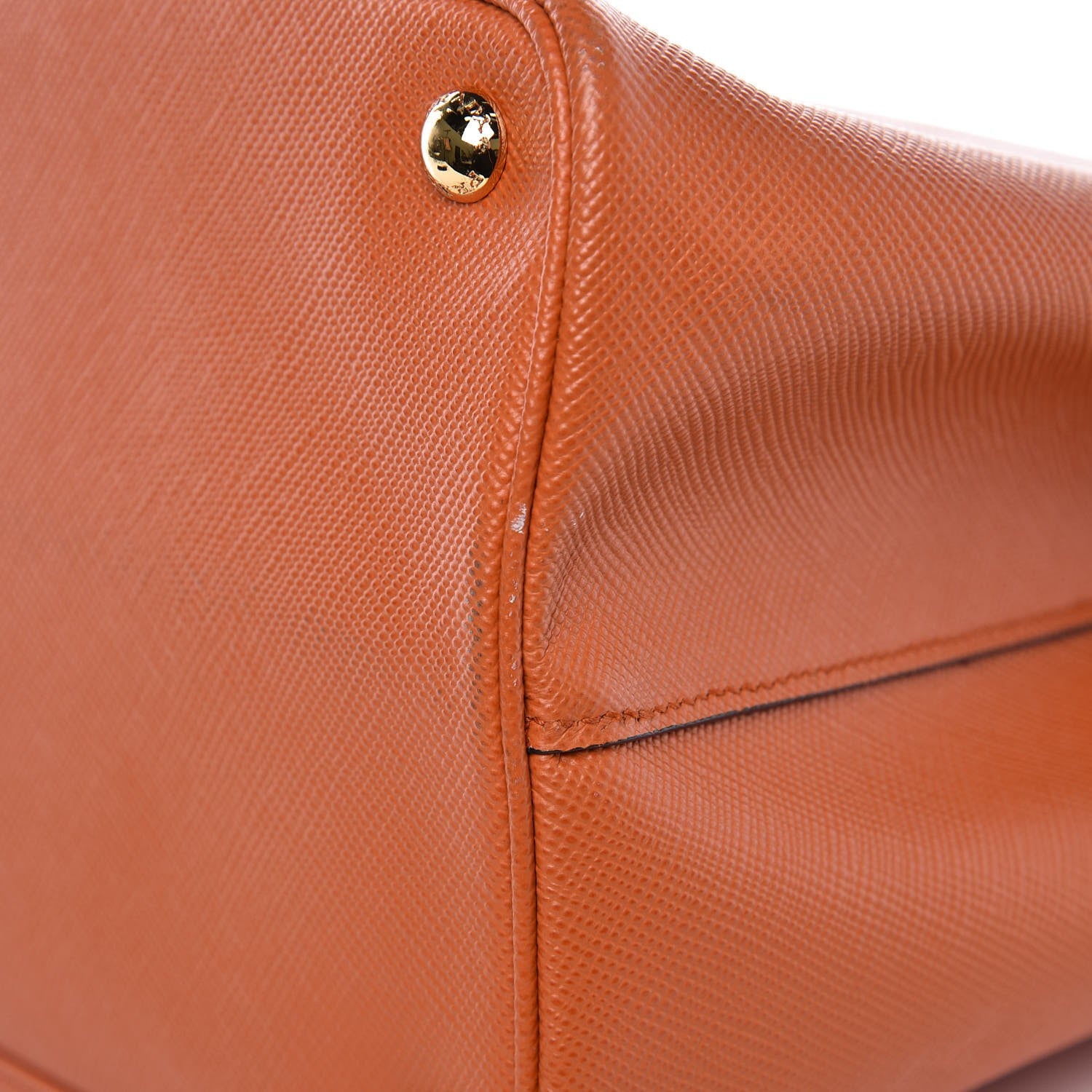 Prada Saffiano Cuir Medium Double Bag Papaya 9 of 13