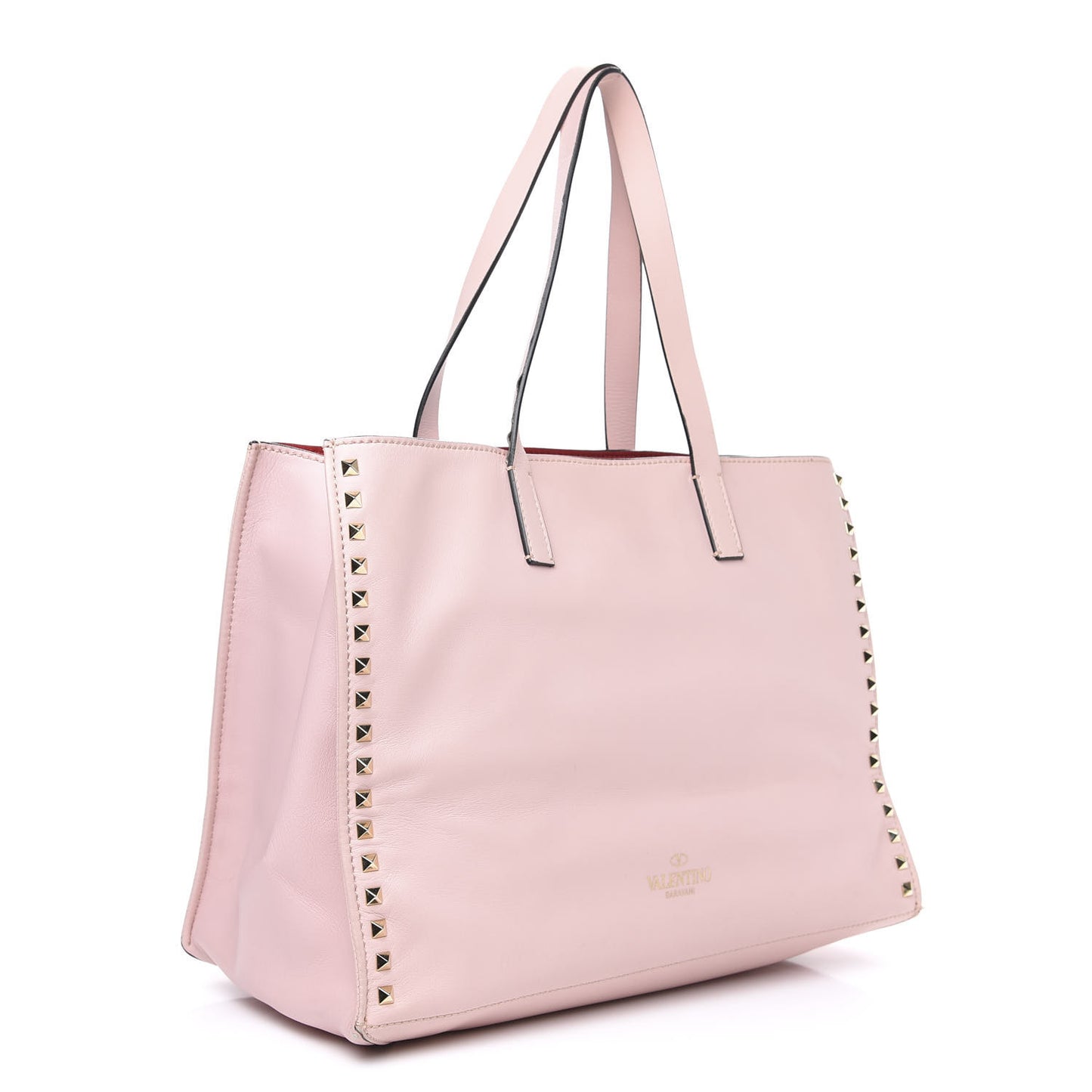 Nappa Medium Rockstud Soft Tote Rose