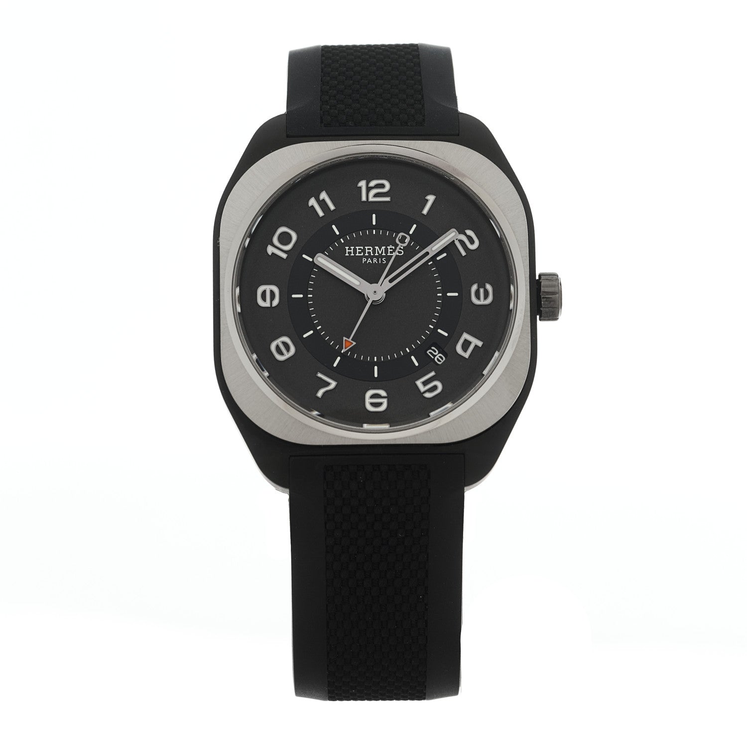Hermes DLC Coated Titanium Rubber 39mm H08 Automatic Watch Noir 1 of 5