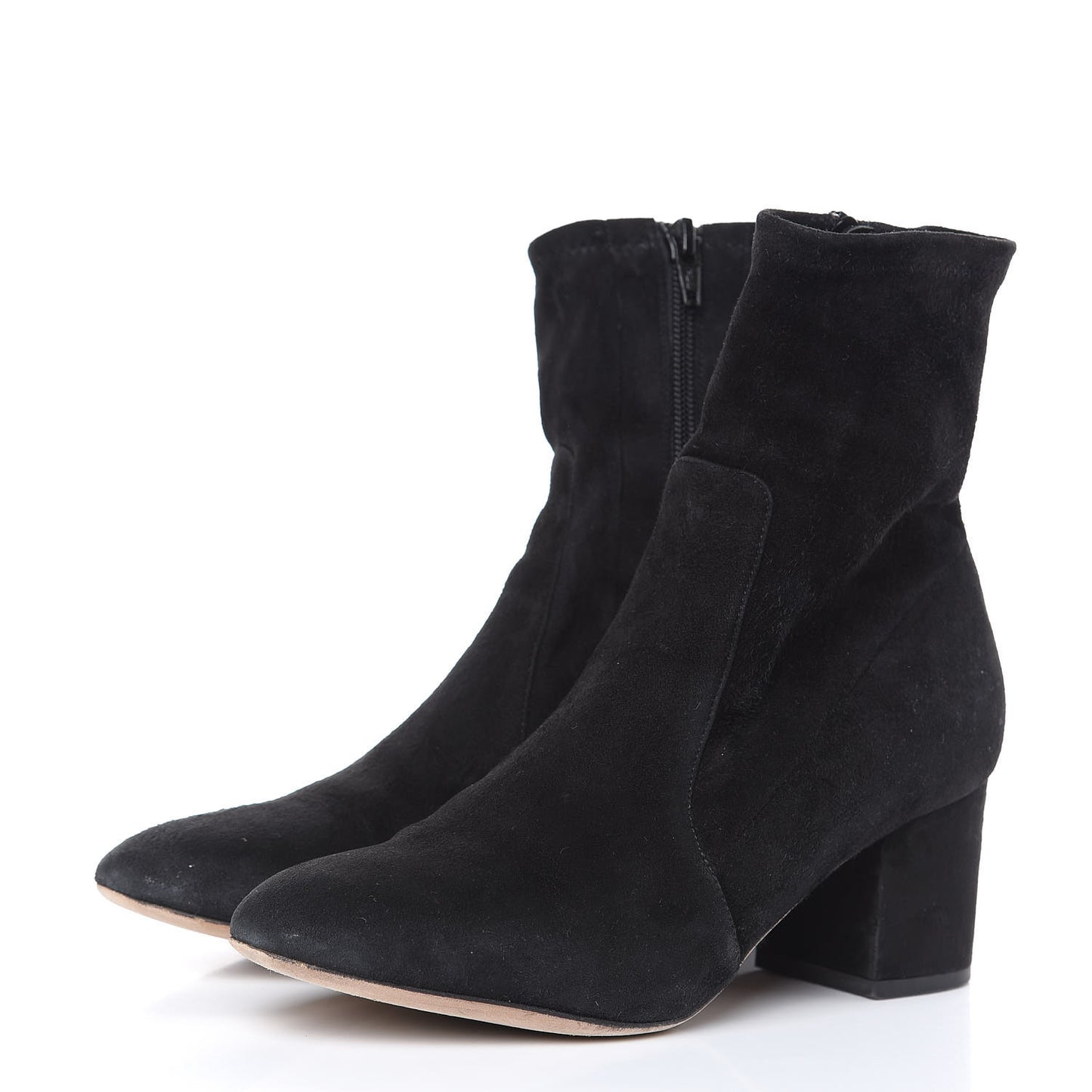 Suede Stretch 60mm Ankle Boots 36.5 Black