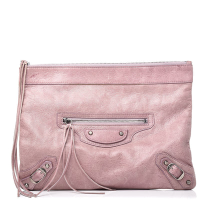 Balenciaga Agneau Classic Hardware Zip Clutch Lilac 1 of 12
