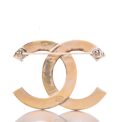 Chanel Baguette Crystal Quilted CC Brooch Gold 3 of 6