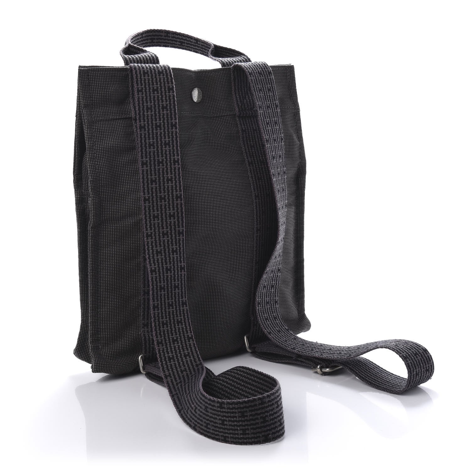 Hermes Canvas Herline Backpack Grey 4 of 18