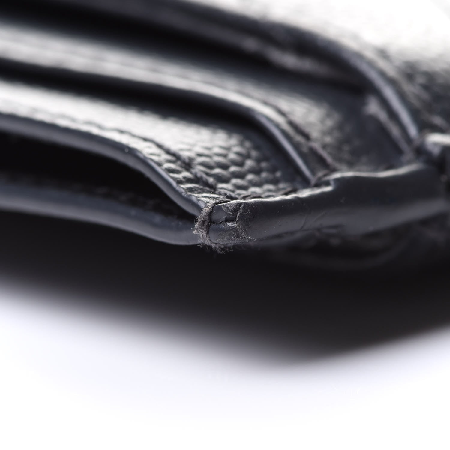 Saint Laurent Grain De Poudre Matelasse Chevron Monogram Credit Card Case Fog 8 of 14