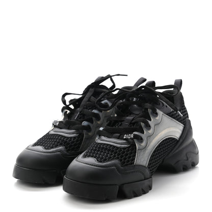 Christian Dior Mesh Calfskin Womens D-Connect Sneakers 38 Black 3 of 10