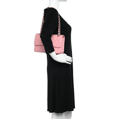 Chanel Caviar Quilted Medium Double Flap Light Pink 2 of 15