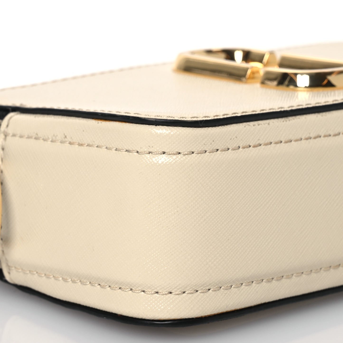 Saffiano Small Snapshot Camera Bag Cloud White Multicolor