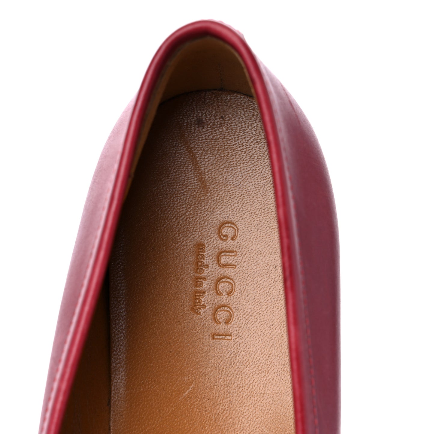 Lambskin Womens Brixton Horsebit Loafers 37 Hibiscus Red
