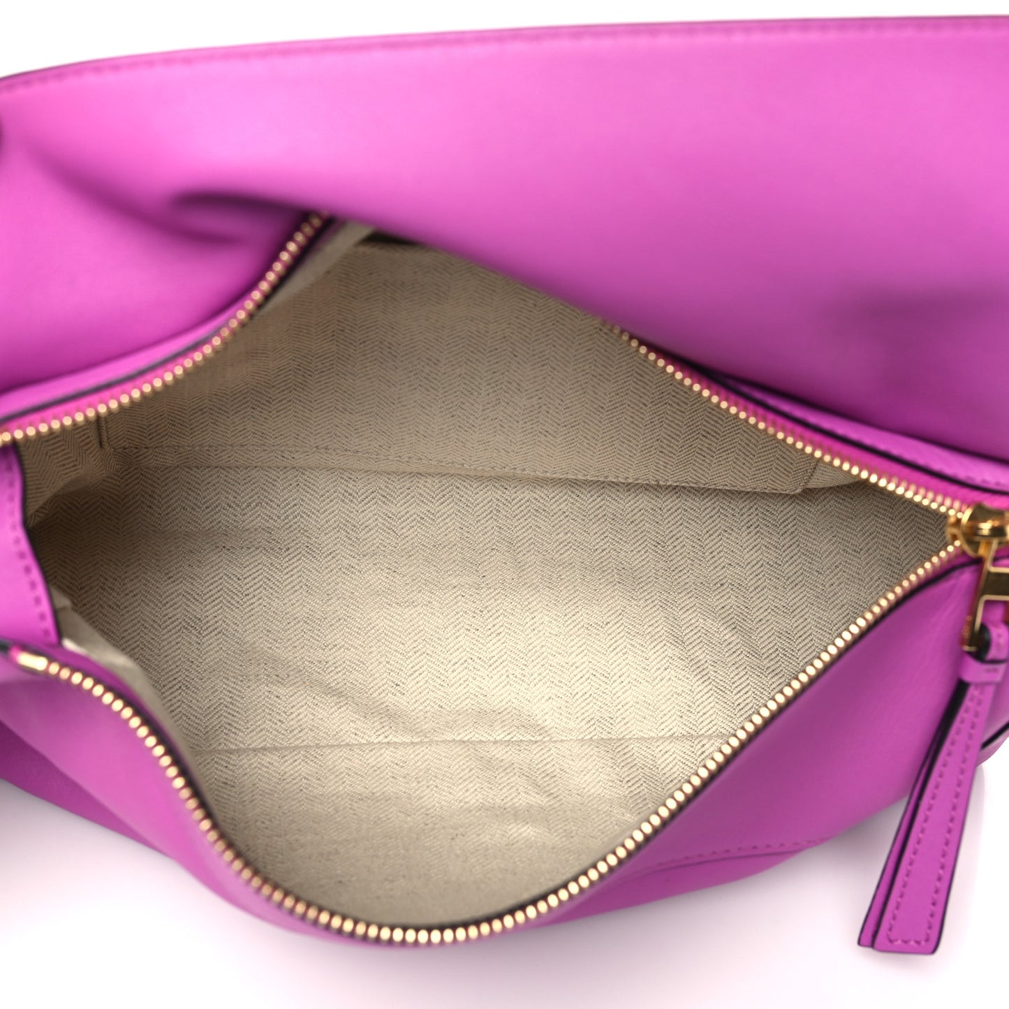 Calfskin Puzzle Hobo Bright Purple