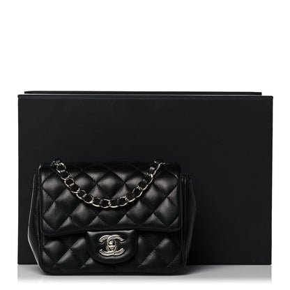 Chanel Lambskin Quilted Mini Square Flap Black 14 of 14