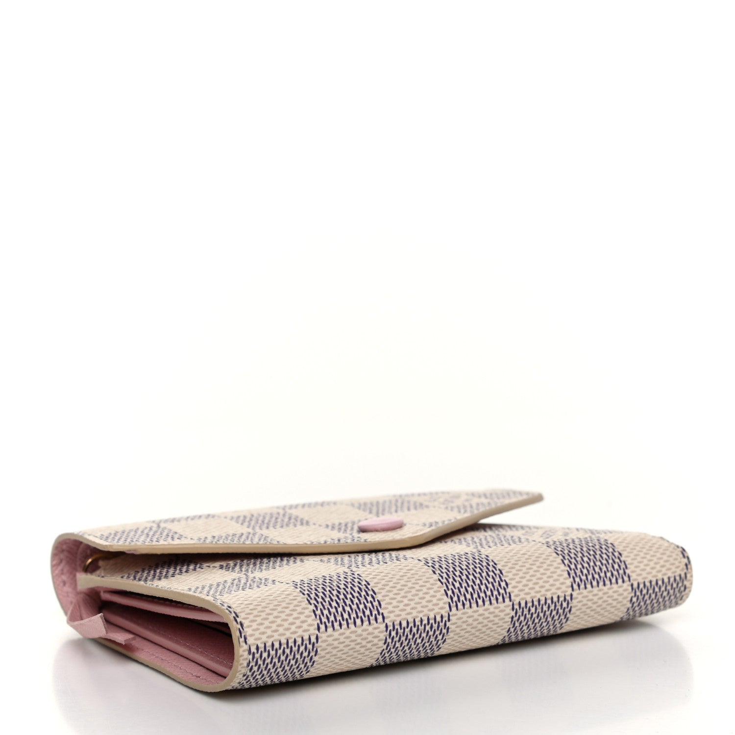 Louis Vuitton Damier Azur Victorine Wallet Rose Ballerine 4 of 8