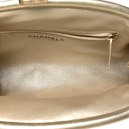 Chanel Metallic Lambskin Perforated Timeless Clutch  Gold 5 of 10
