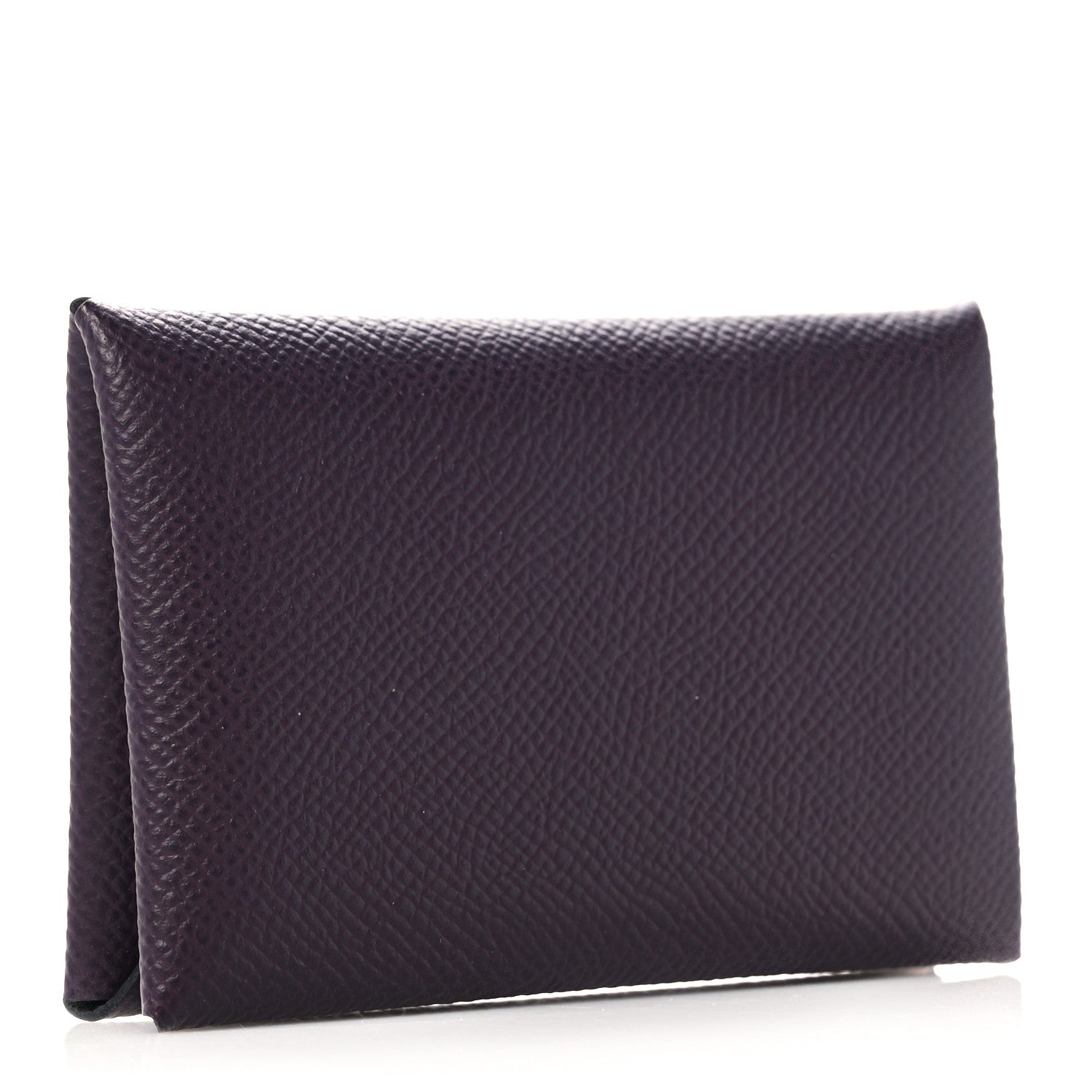 Hermes Epsom Calvi Card Case Raisin 3 of 8
