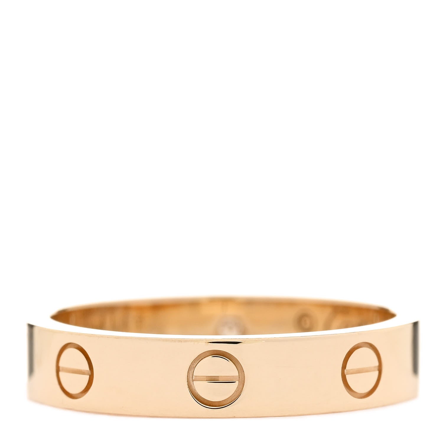 Cartier 18K Yellow Gold Diamond 4mm LOVE Wedding Band Ring 56 7.5 3 of 6