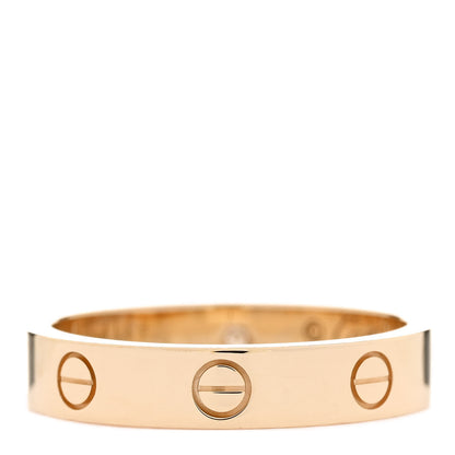 Cartier 18K Yellow Gold Diamond 4mm LOVE Wedding Band Ring 56 7.5 3 of 6