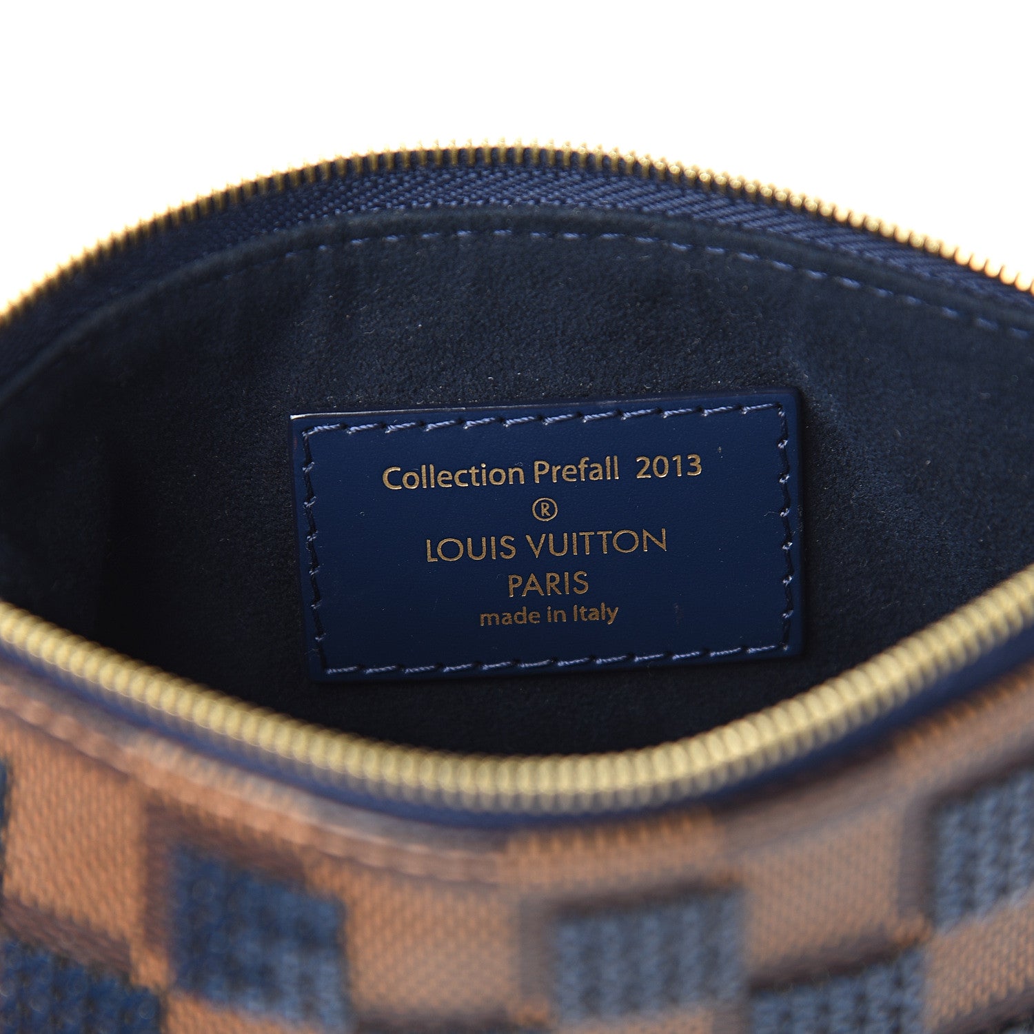 Louis Vuitton Damier Paillettes Mini Pochette Blue 7 of 9