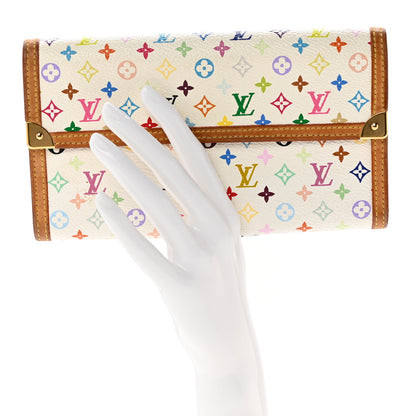 Louis Vuitton Monogram Multicolor Porte Tresor International Wallet White 2 of 9