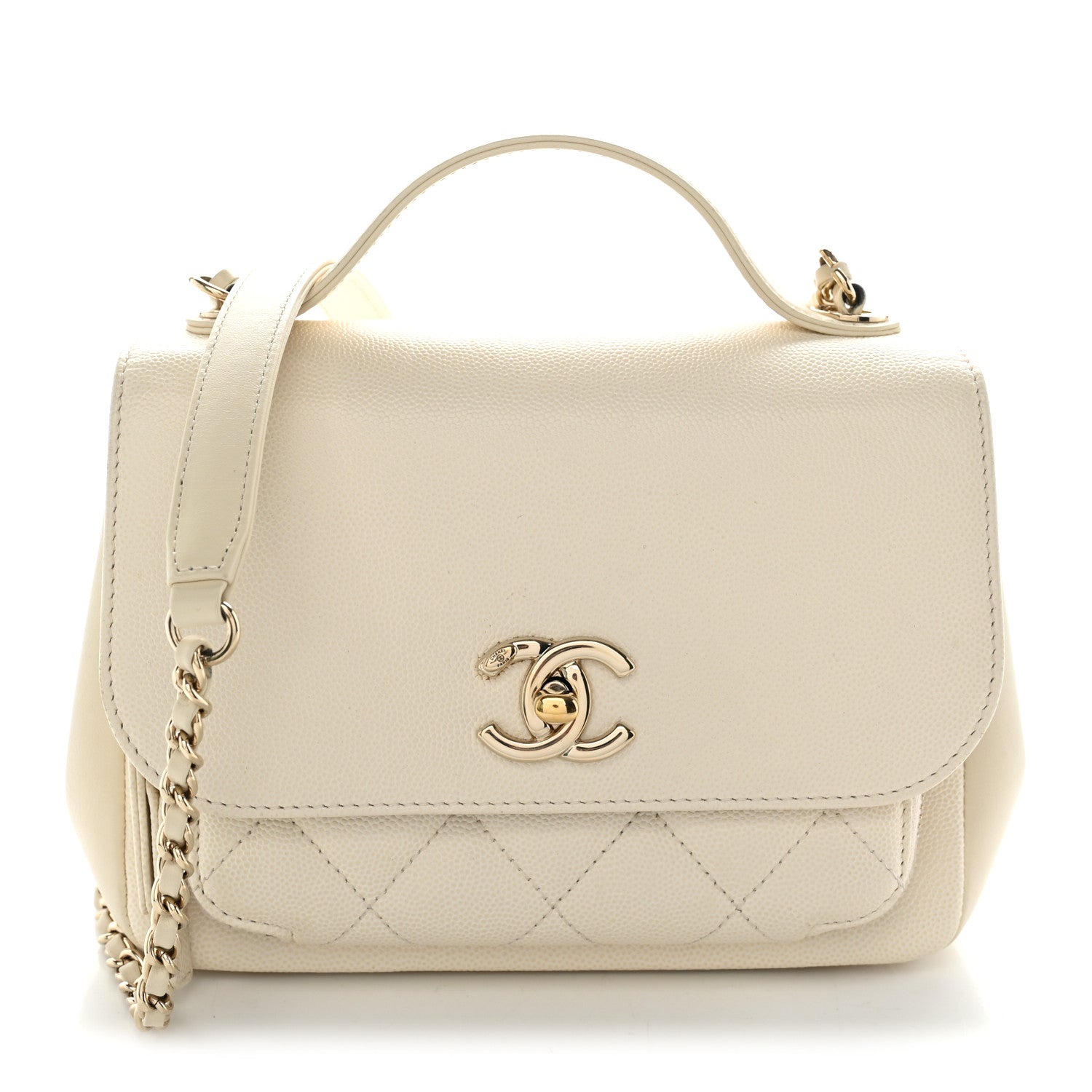Chanel Caviar Quilted Small Business Affinity Flap White 1 of 12