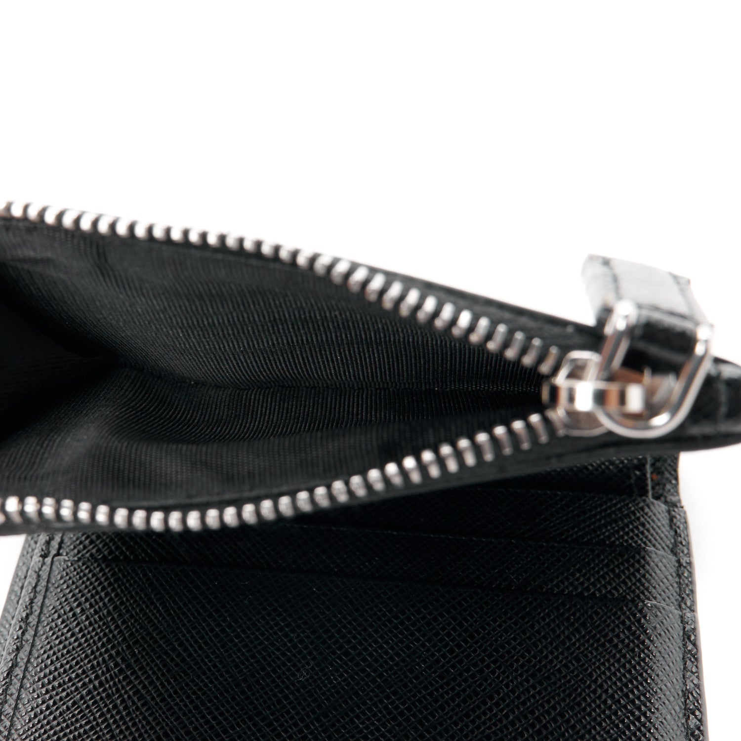 Prada Saffiano Small Compact Wallet Black 6 of 9