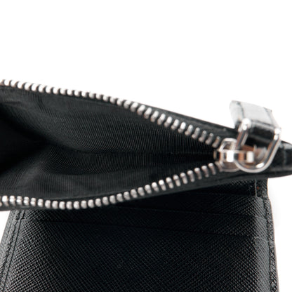 Prada Saffiano Small Compact Wallet Black 6 of 9