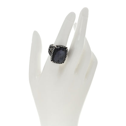 David Yurman Darkened Sterling Silver Gray Diamond Black Orchid 20mm Chatelaine Ring 54 6.75 2 of 4