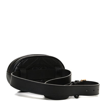 Gucci Calfskin Matelasse GG Marmont Belt Bag 95 38 Black 3 of 13