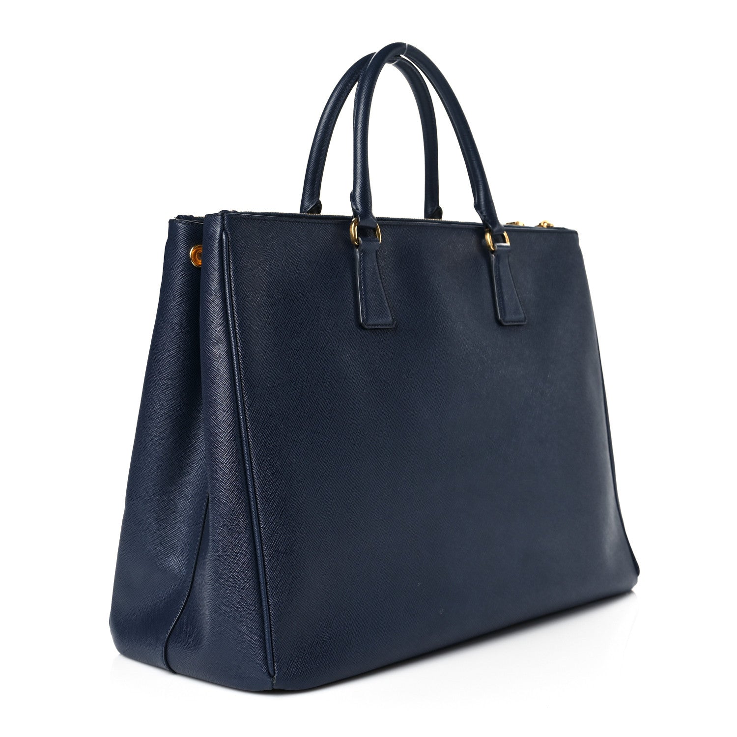 Prada Saffiano Lux Extra Large Galleria Double Zip Tote Baltico 3 of 13
