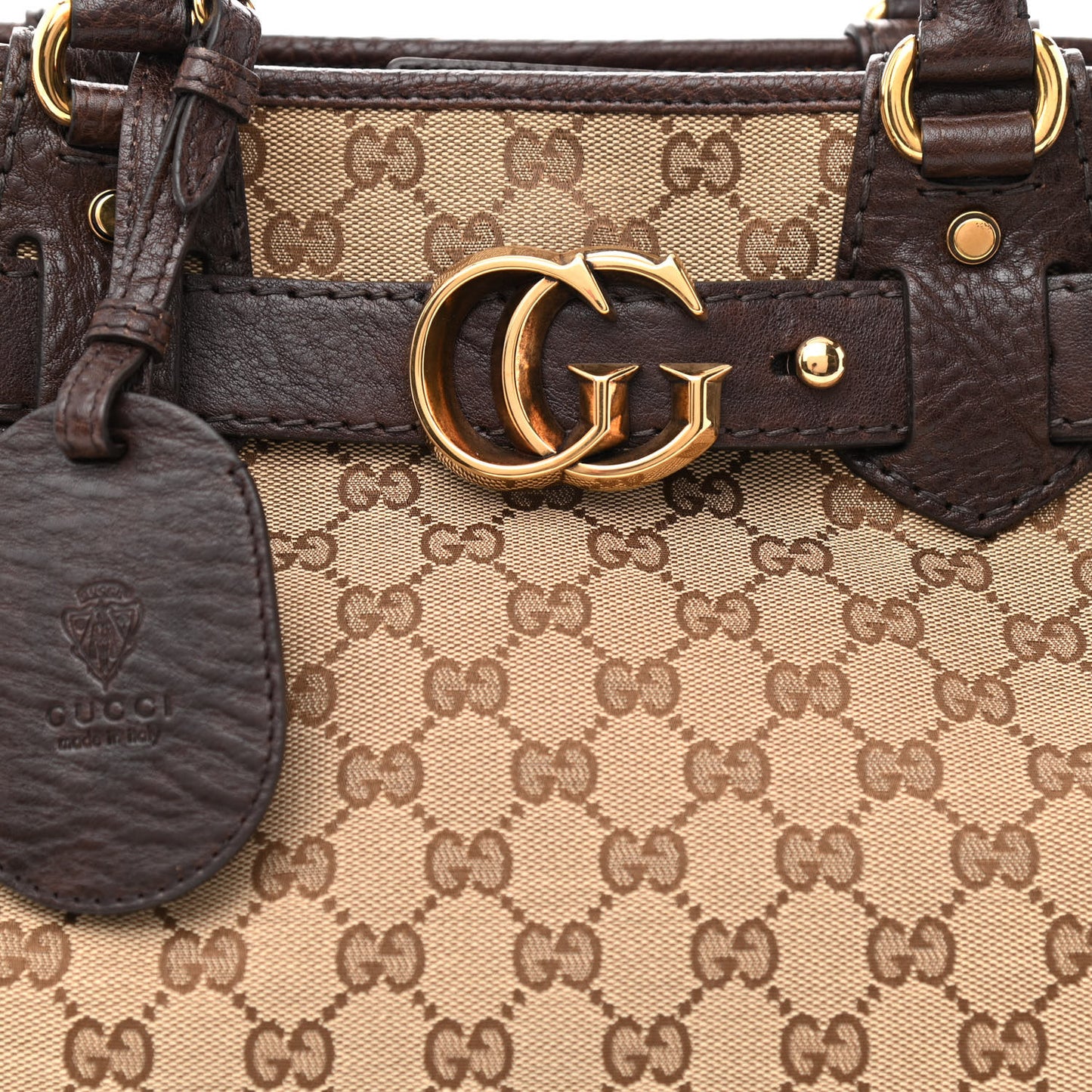 Monogram Medium GG Running Tote Dark Brown