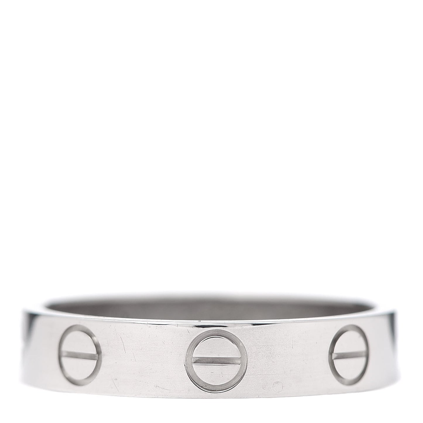 18K White Gold 3.5mm LOVE Wedding Band Ring 50 5.25