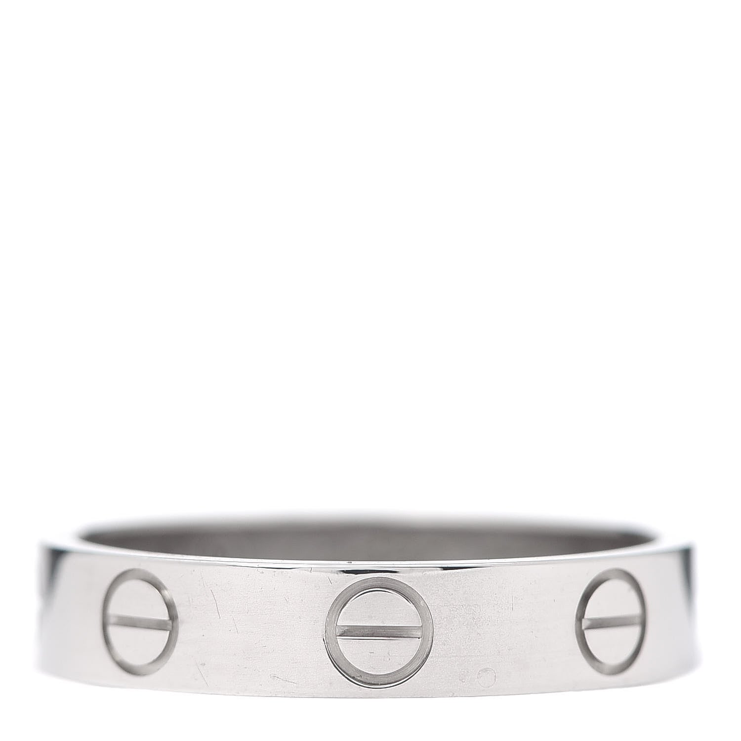Cartier 18K White Gold 3.5mm LOVE Wedding Band Ring 50 5.25 1 of 6