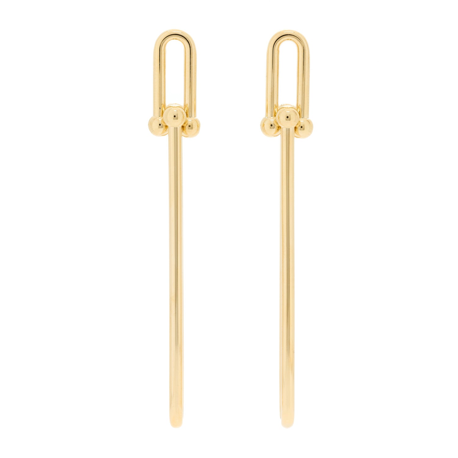 Tiffany 18K Yellow Gold HardWear Double Long Link Earrings 1 of 4