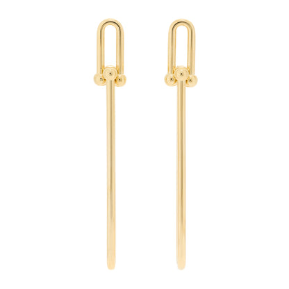 Tiffany 18K Yellow Gold HardWear Double Long Link Earrings 1 of 4