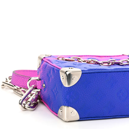 Louis Vuitton Taurillon Illusion Mini Soft Trunk Bleu Rose 8 of 10