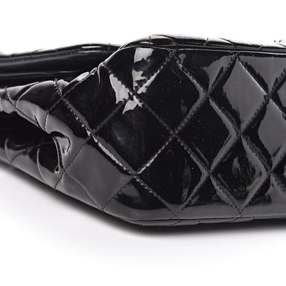 Chanel Patent Quilted Jumbo Double Flap Black 17 of 22