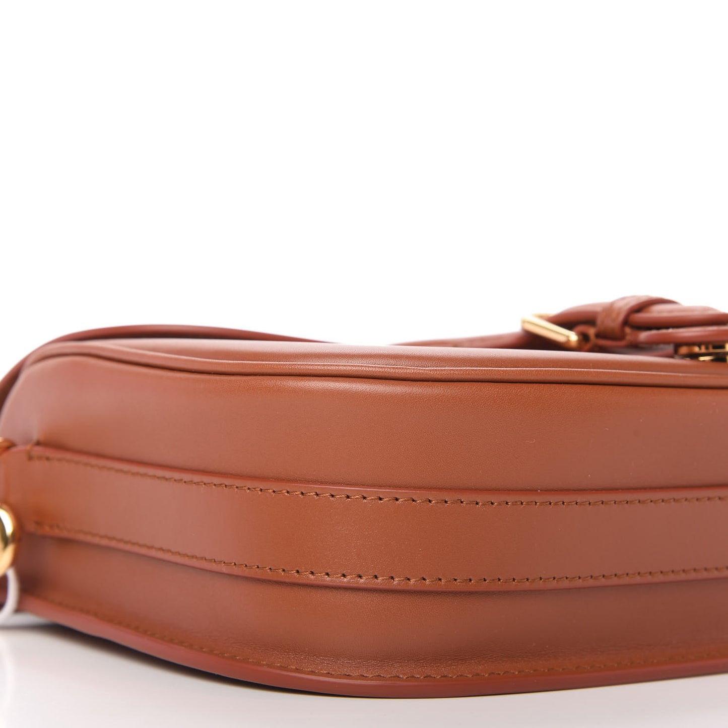 Box Calfskin Medium Bobby Flap Dark Tan